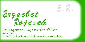 erzsebet rojcsek business card